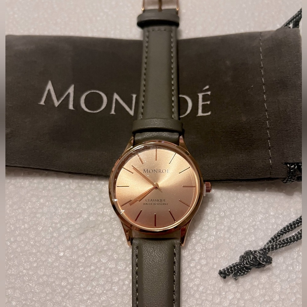 Monroe rose gold wrist watch